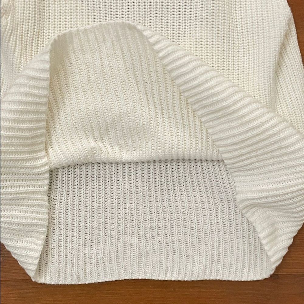 525 America Creamy White Cotton Rib Knit Tank Top Sweater Womens Size XS - Picture 4 of 9